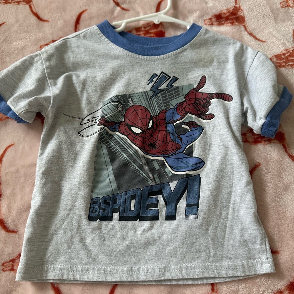 Marvel Spider-Man Kids Tee with Blue Trim